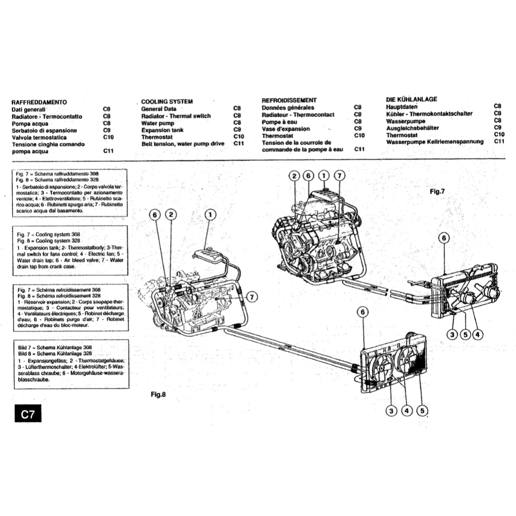 FERRARI 308/328 GTB GTS F105 (1975-1985) SERVICE WORKSHOP MANUAL + PARTS CATALOGUE - Image 5