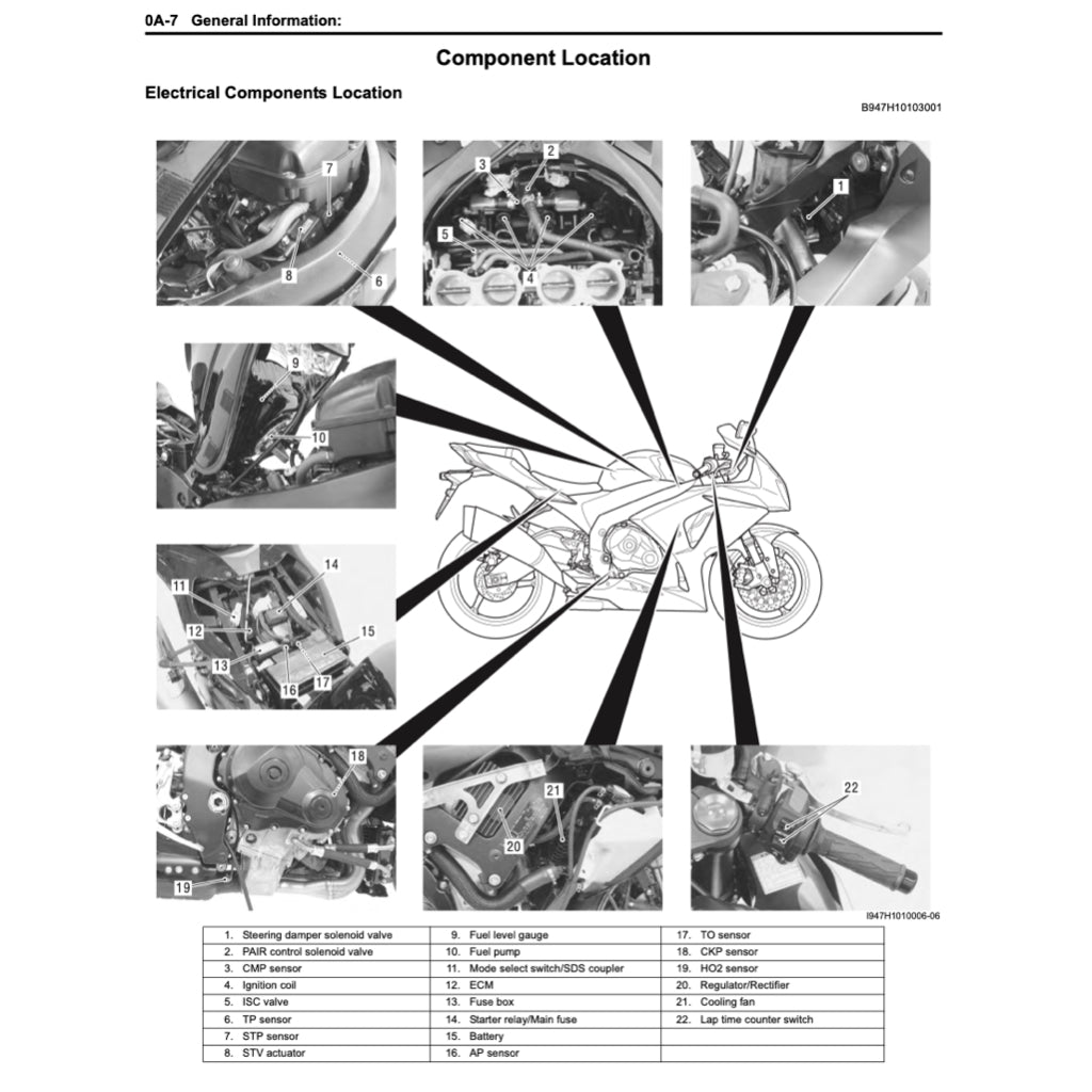 SUZUKI GSX-R 1000 K9/L0/L1 (2009-2016) SERVICE WORKSHOP MANUAL - Image 6