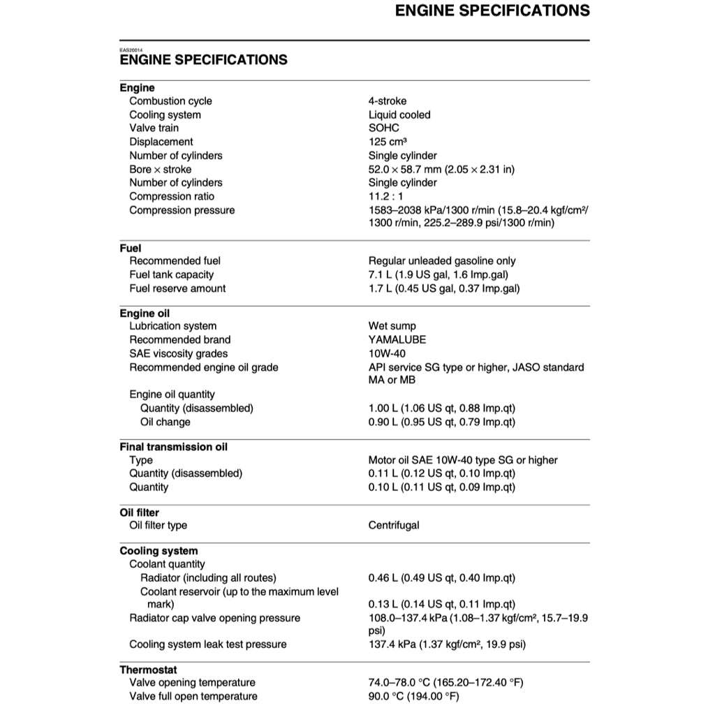 N-MAX YAMAHA NMAX GPD125 (2021+) SERVICE WORKSHOP MANUAL + OWNER'S MANUAL - Image 4