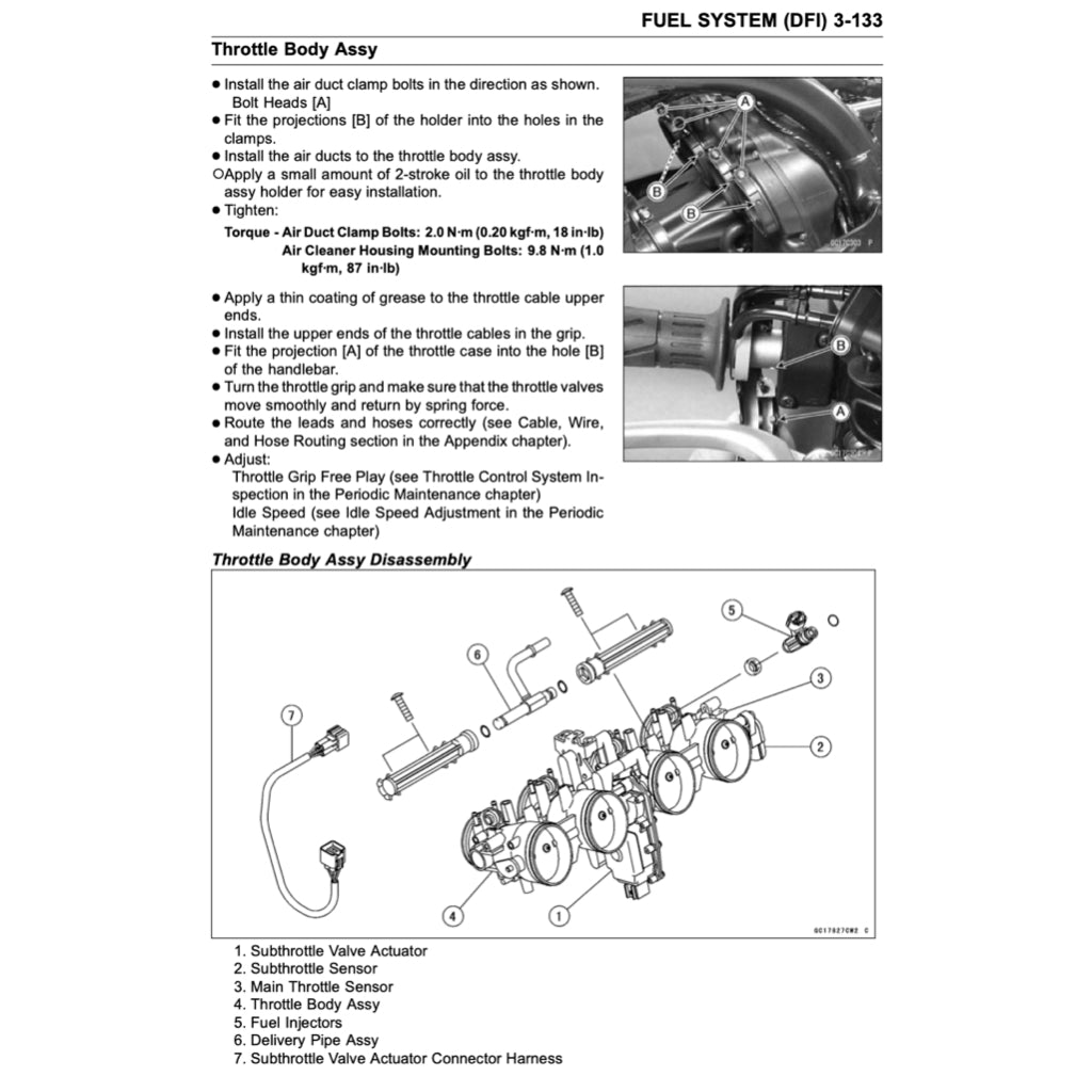 KAWASAKI Z1000 (2007-2009) SERVICE WORKSHOP MANUAL + OWNER'S MANUAL - Image 9