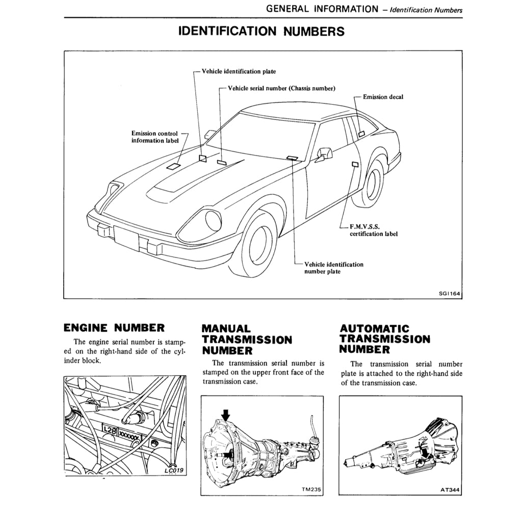 DATSUN FAIRLADY 280ZX S130 (1978-1983) SERVICE WORKSHOP MANUAL - Image 6