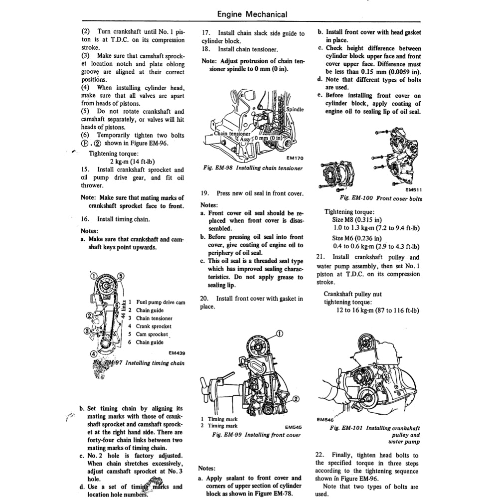 DATSUN VIOLET 710 (1973-1977) SERVICE WORKSHOP MANUAL - Image 8