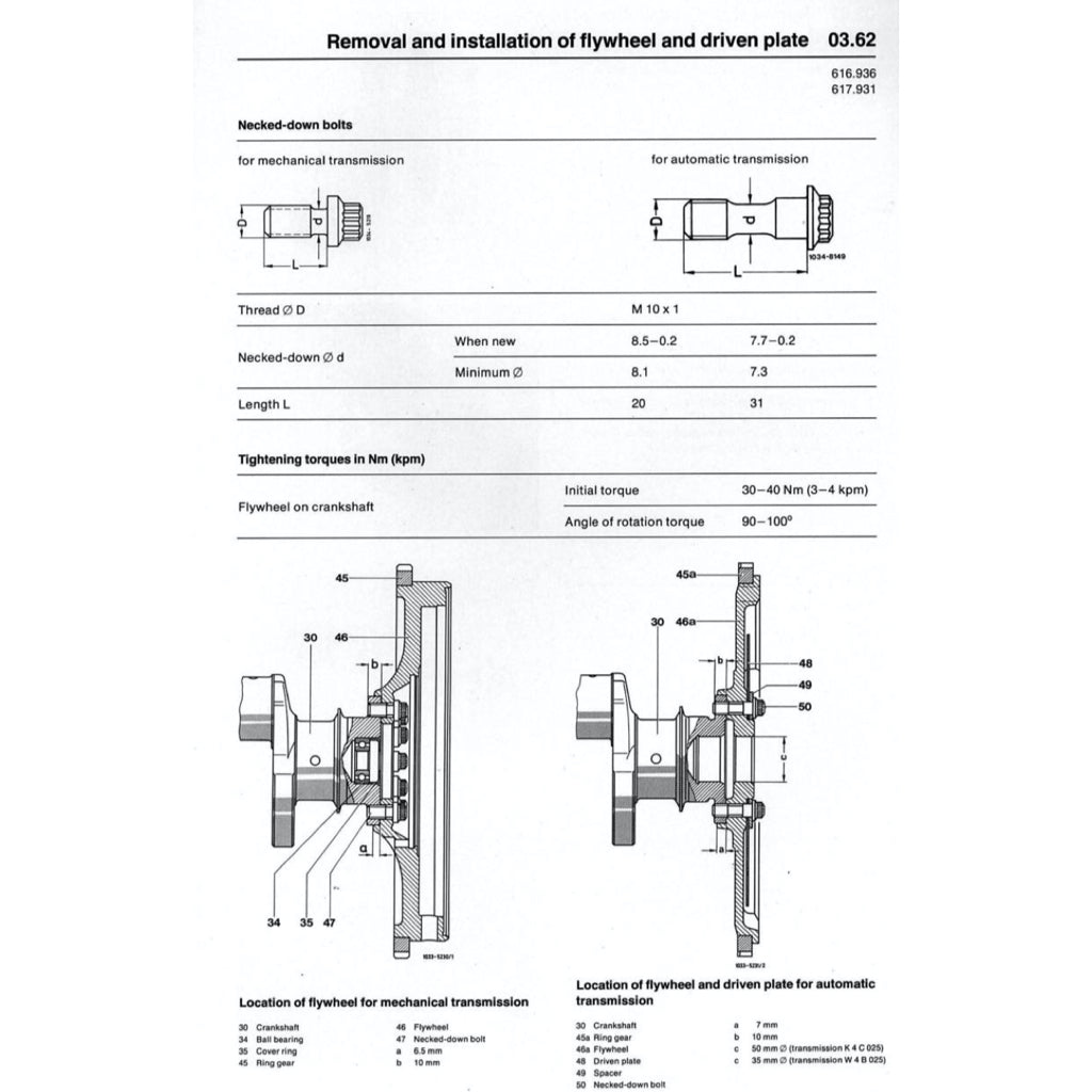 MERCEDES-BENZ ENGINE OM615 / 616 /617 SERVICE REPAIR MANUAL - Image 6