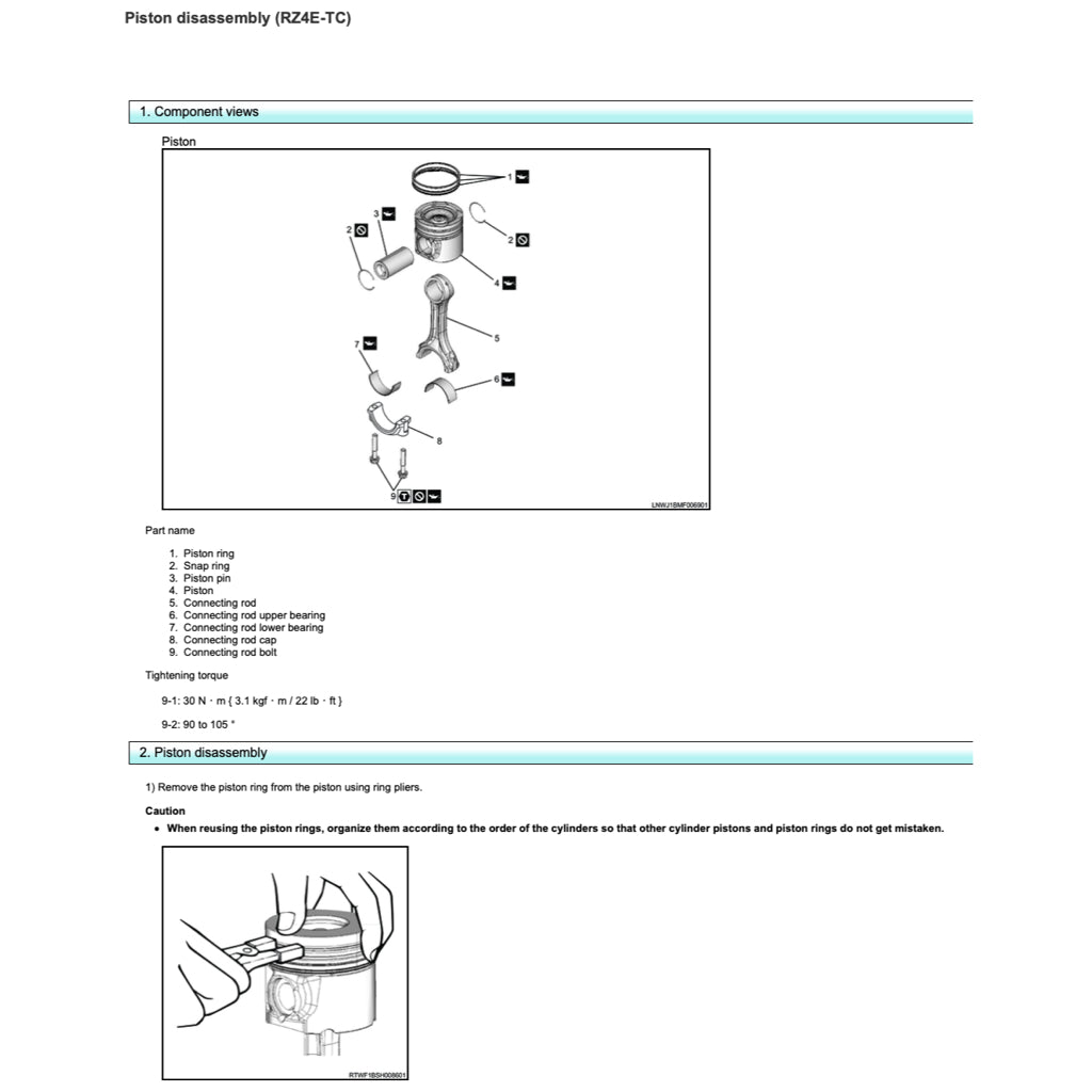 ISUZU ENGINE RZ4E-TC SERVICE WORKSHOP MANUAL - Image 7