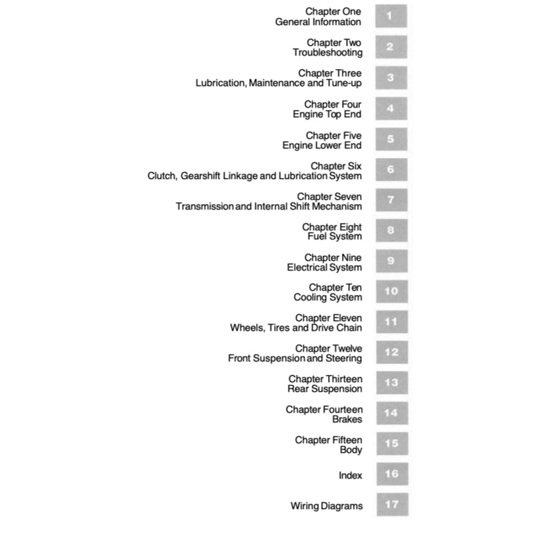 KAWASAKI KLR650 (1987-2003) SERVICE WORKSHOP MANUAL + OWNER'S MANUAL - Image 3