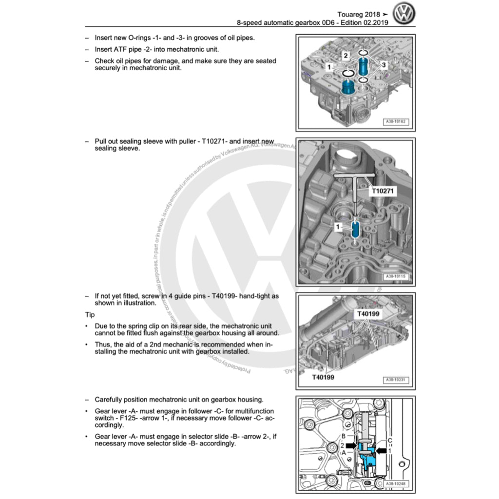 VW AUTOMATIC TRANSMISSION SERVICE REPAIR WORKSHOP MANUAL - Image 5