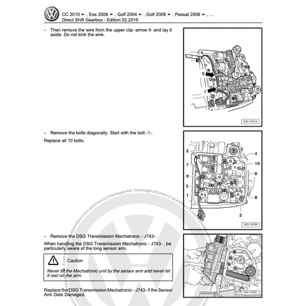 VW AUTOMATIC TRANSMISSION SERVICE REPAIR WORKSHOP MANUAL - Image 6