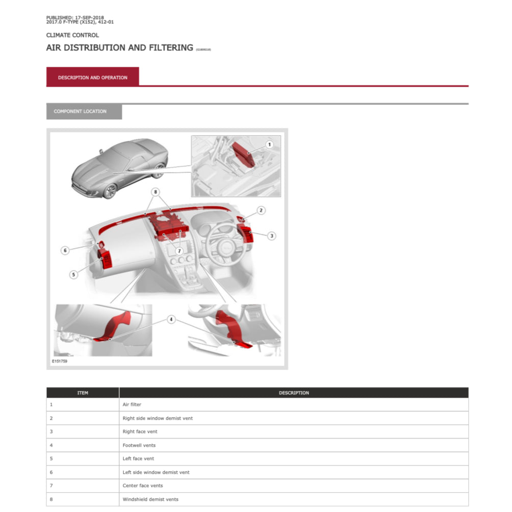 JAGUAR F-TYPE X152 (2013-2023) SERVICE WORKSHOP MANUAL - Image 5