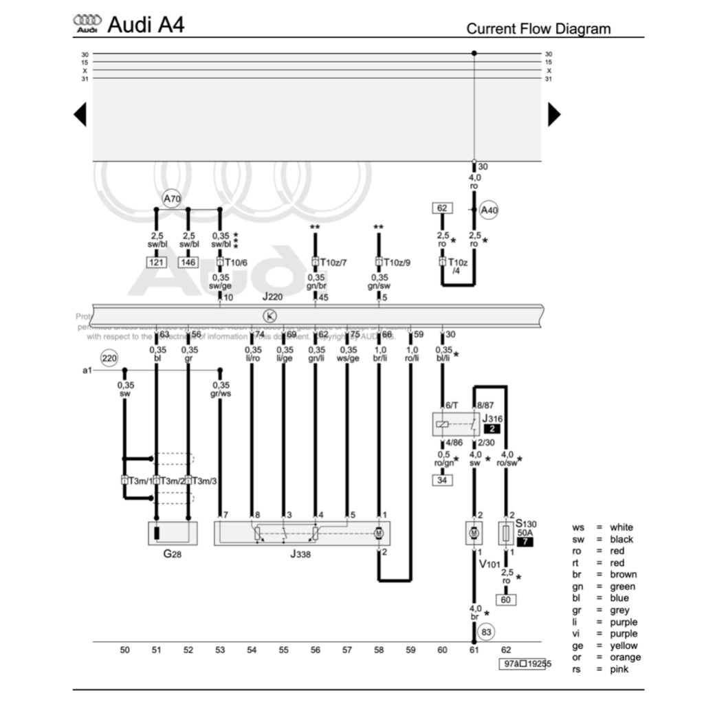 Audi A4 (B5) 1995-2001 SERVICE REPAIR WORKSHOP MANUAL - Image 7