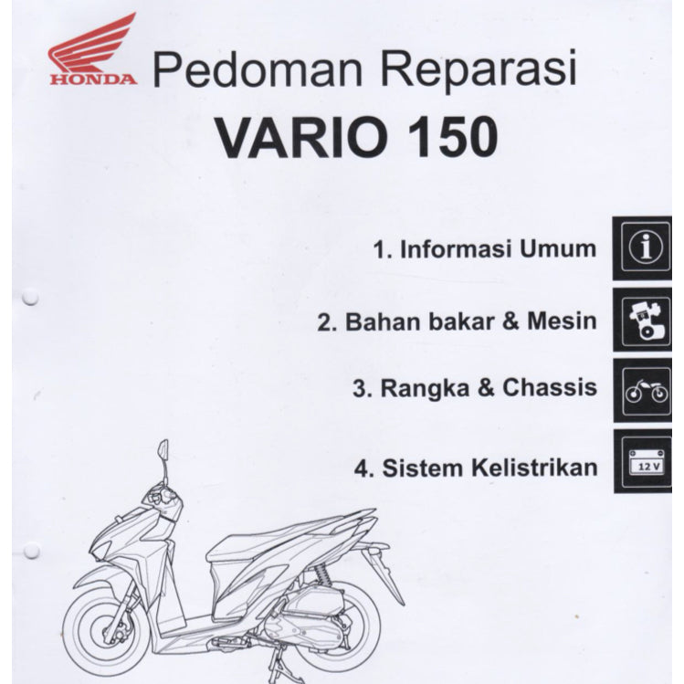 HONDA VARIO 150 VARIO150 CBT (2018+) SERVICE WORKSHOP MANUAL + PARTS CATALOGUE + OWNER'S MANUAL - BAHASA INDONESIA - Image 3