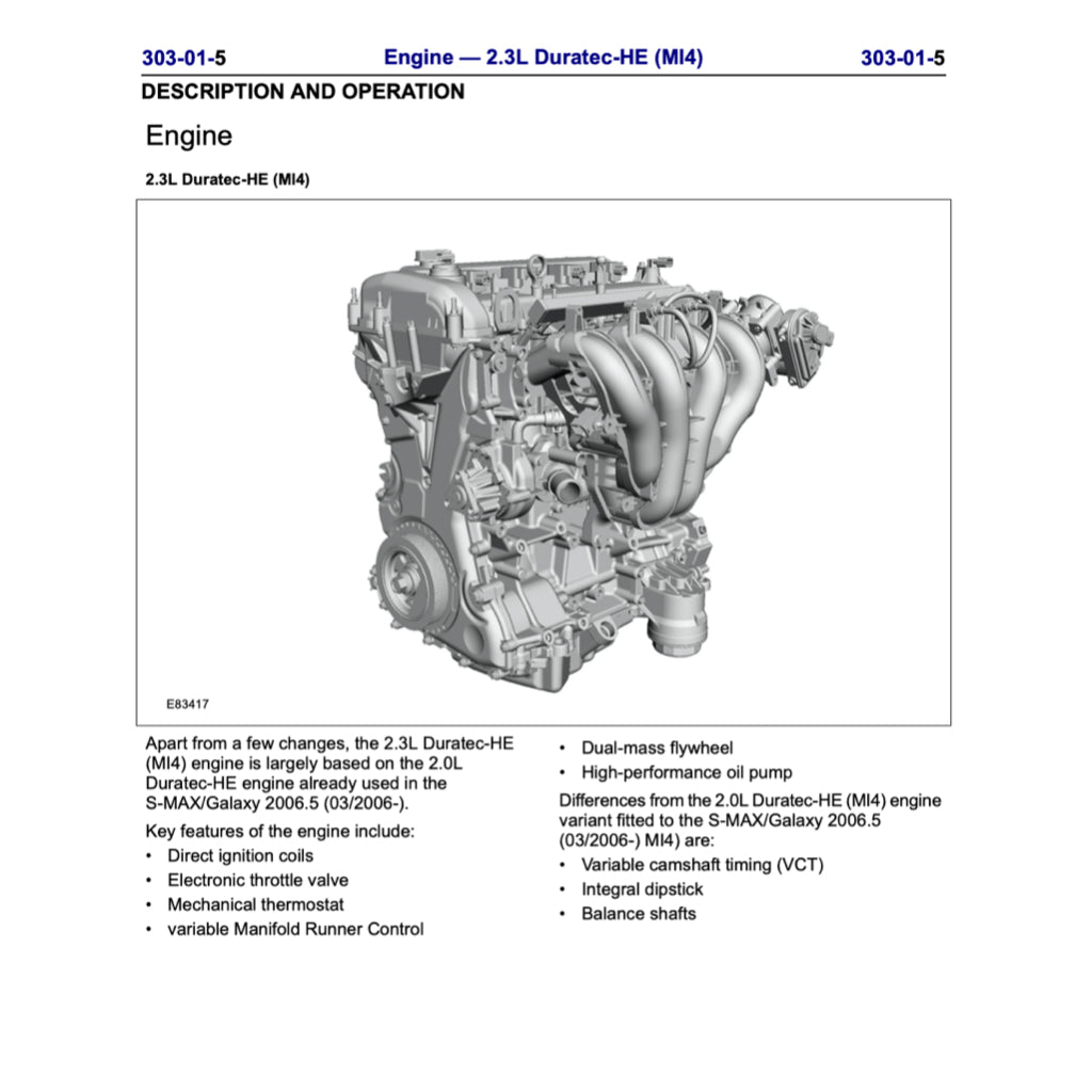 FORD MONDEO MK4 (2007-2014) SERVICE WORKSHOP MANUAL - Image 3