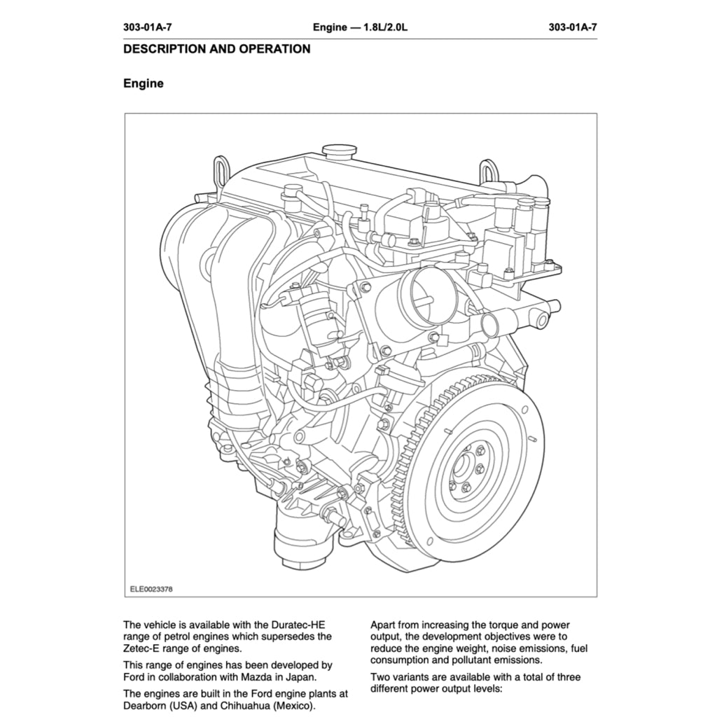 FORD MONDEO MK3 (2000-2007) SERVICE WORKSHOP MANUAL - Image 3