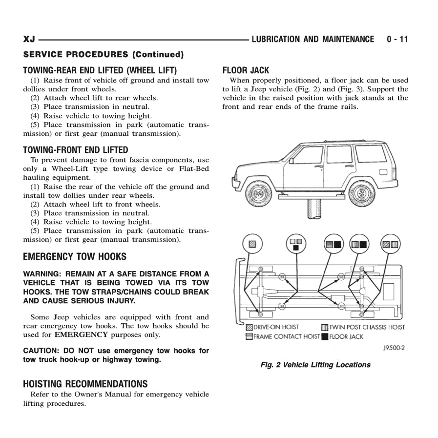 JEEP CHEROKEE XJ (1995-2001) SERVICE WORKSHOP MANUAL - Image 4