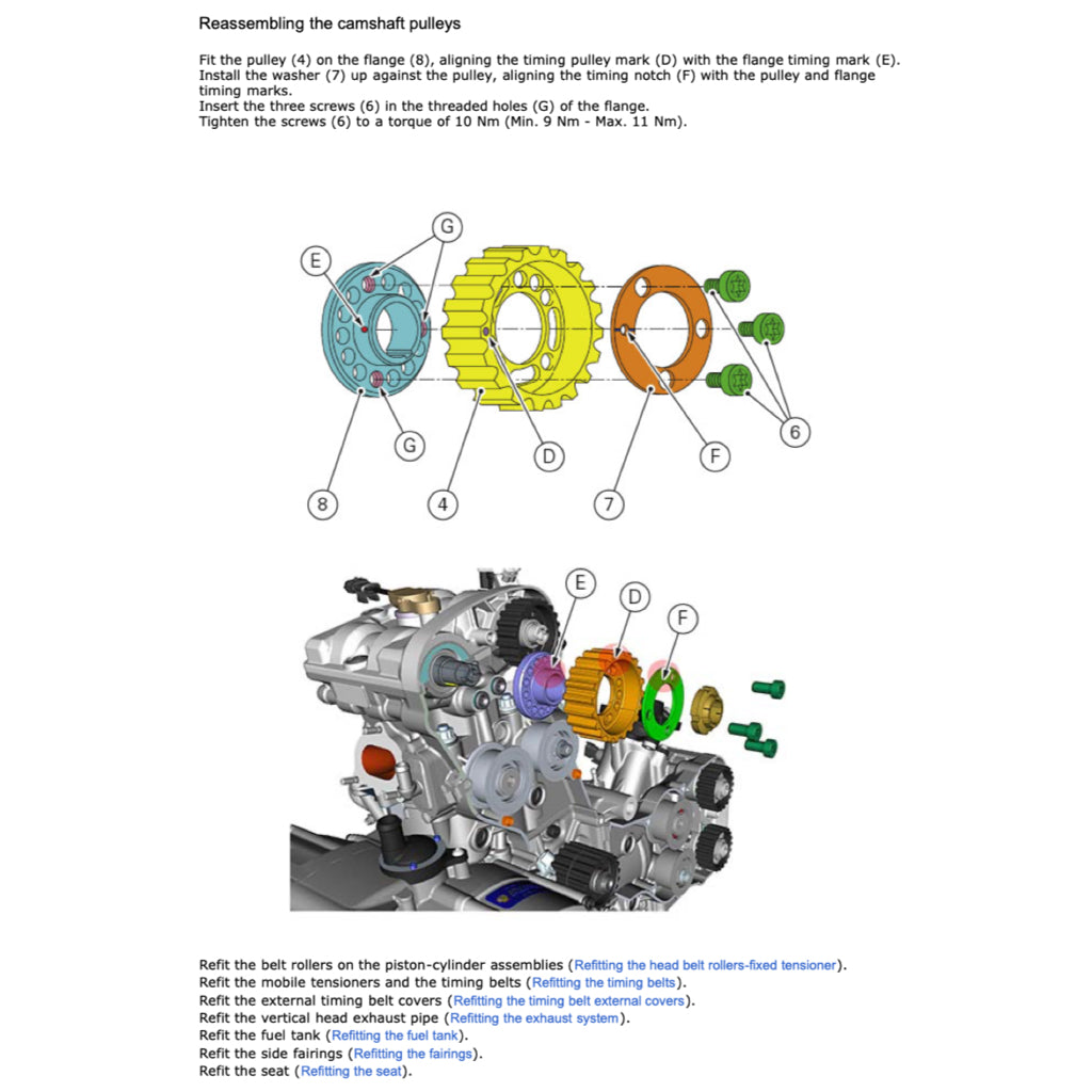 DUCATI HYPERSTRADA 821 (2013-2017) SERVICE WORKSHOP MANUAL + PARTS CATALOGUE + OWNER'S MANUAL - Image 8