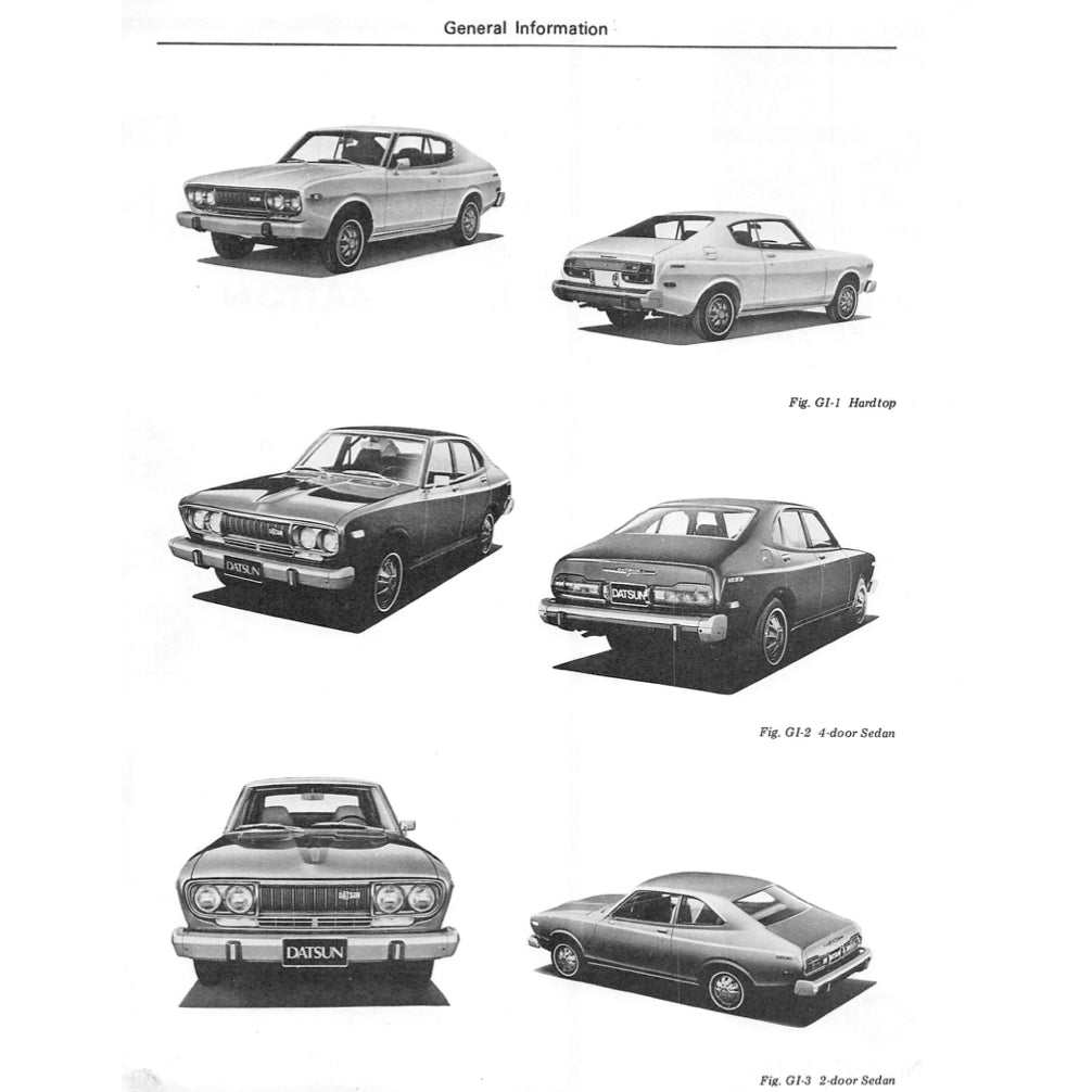DATSUN VIOLET 710 (1973-1977) SERVICE WORKSHOP MANUAL - Image 4