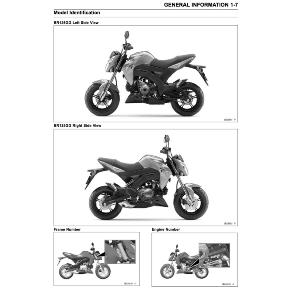KAWASAKI Z125 / PRO (2017+) SERVICE WORKSHOP MANUAL + OWNER'S MANUAL - Image 4