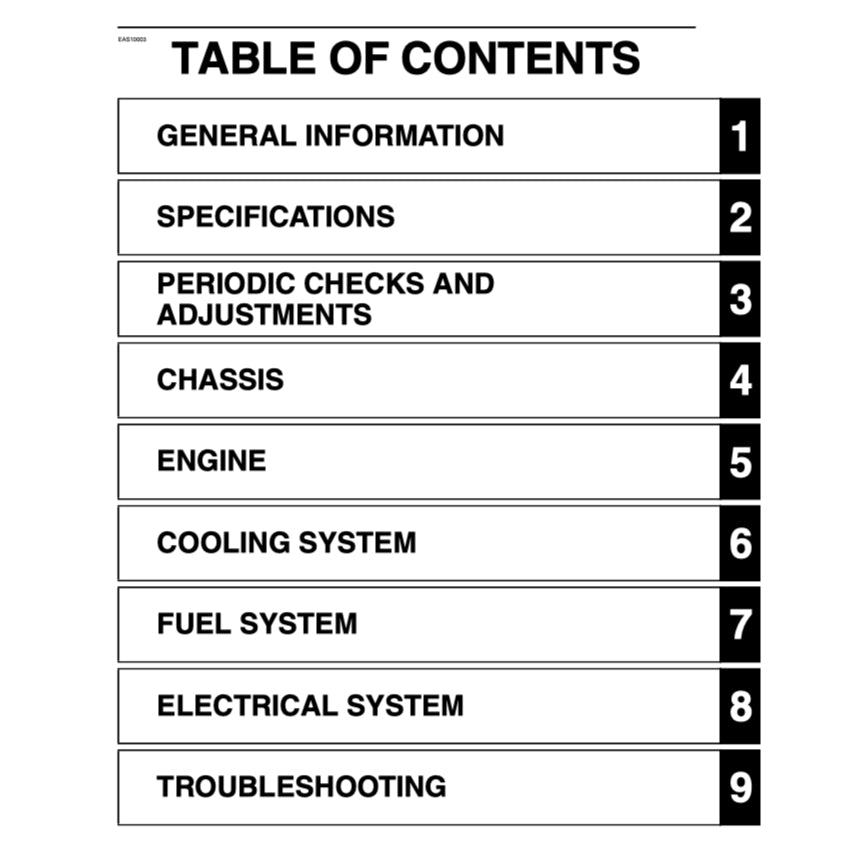 YAMAHA MT-25 MT25 V1 (2015-2020) SERVICE WORKSHOP MANUAL + PARTS CATALOGUE + OWNER'S MANUAL - Image 3