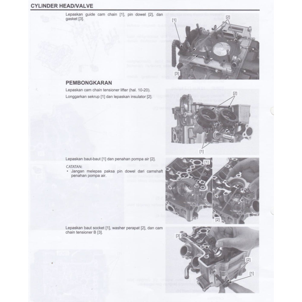 HONDA CBR 250RR CBR250RR MC51 (2017-2023) SERVICE WORKSHOP MANUAL + PARTS CATALOGUE + OWNER'S MANUAL - BAHASA INDONESIA - Image 9