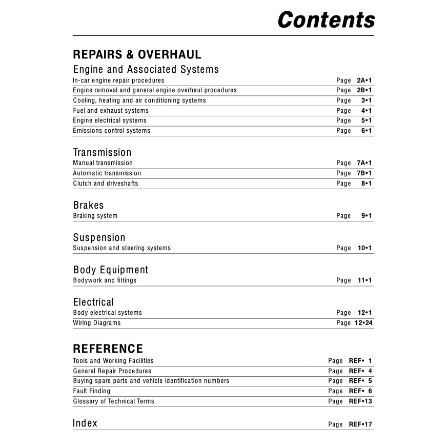 FORD MONDEO MK1 & MK2 (1993-2000) SERVICE WORKSHOP MANUAL - Image 4