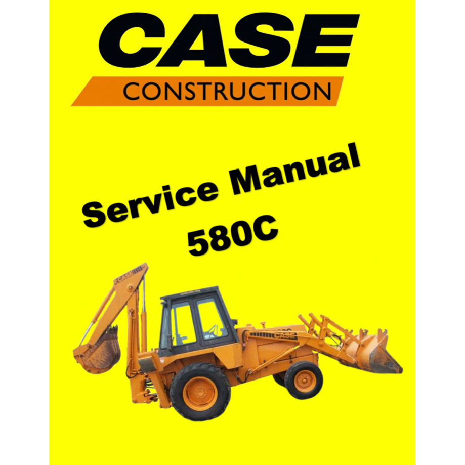 CASE 580C LOADER BACKOE SERVICE WORKSHOP MANUAL+ PARTS CATALOGUE