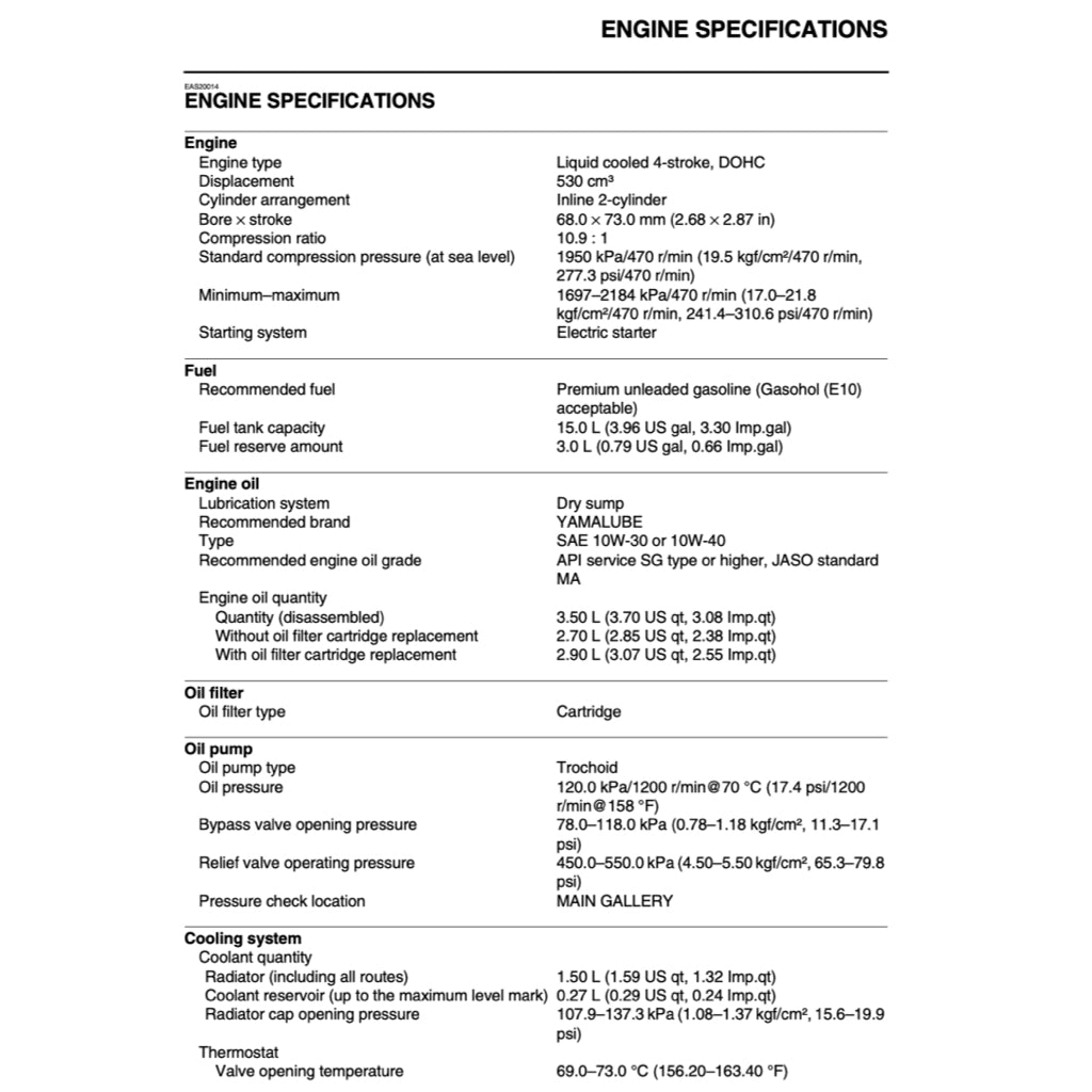 T-MAX YAMAHA TMAX XP500F (2015-2016) SERVICE WORKSHOP MANUAL + OWNER'S MANUAL - Image 4
