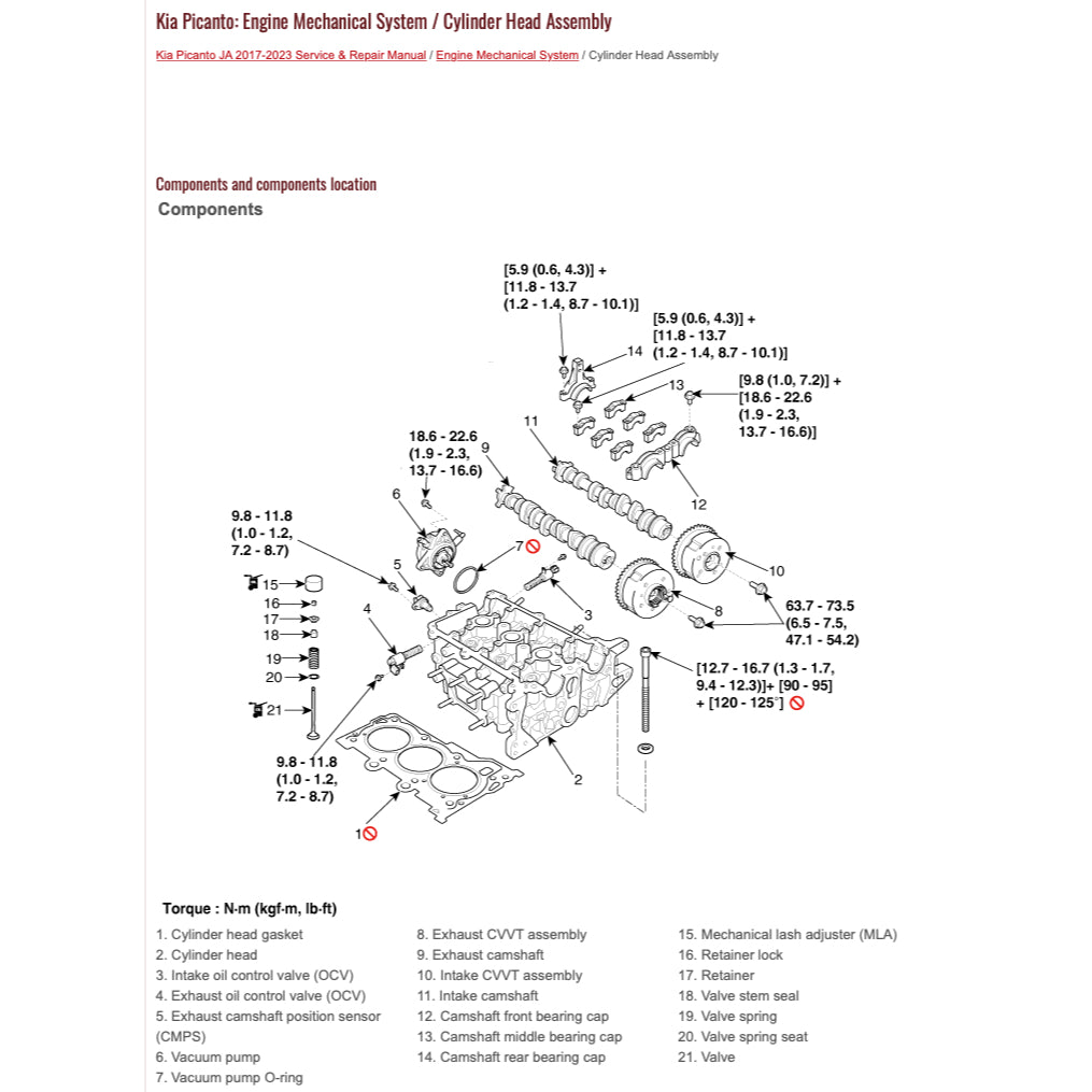 KIA PICANTO JA (2017+) ONLINE SERVICE WORKSHOP MANUAL - Image 8