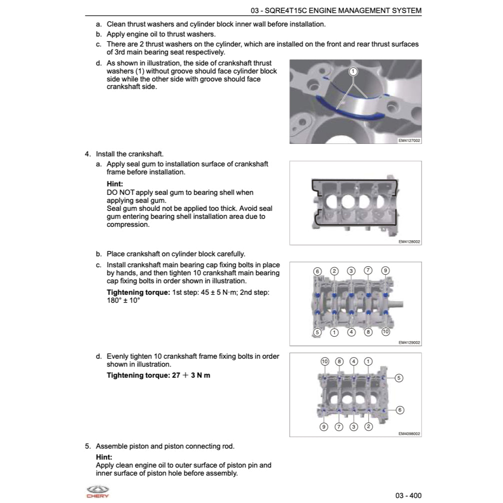 CHERY OMODA 5 (2023+) SERVICE WORKSHOP MANUAL - Image 7
