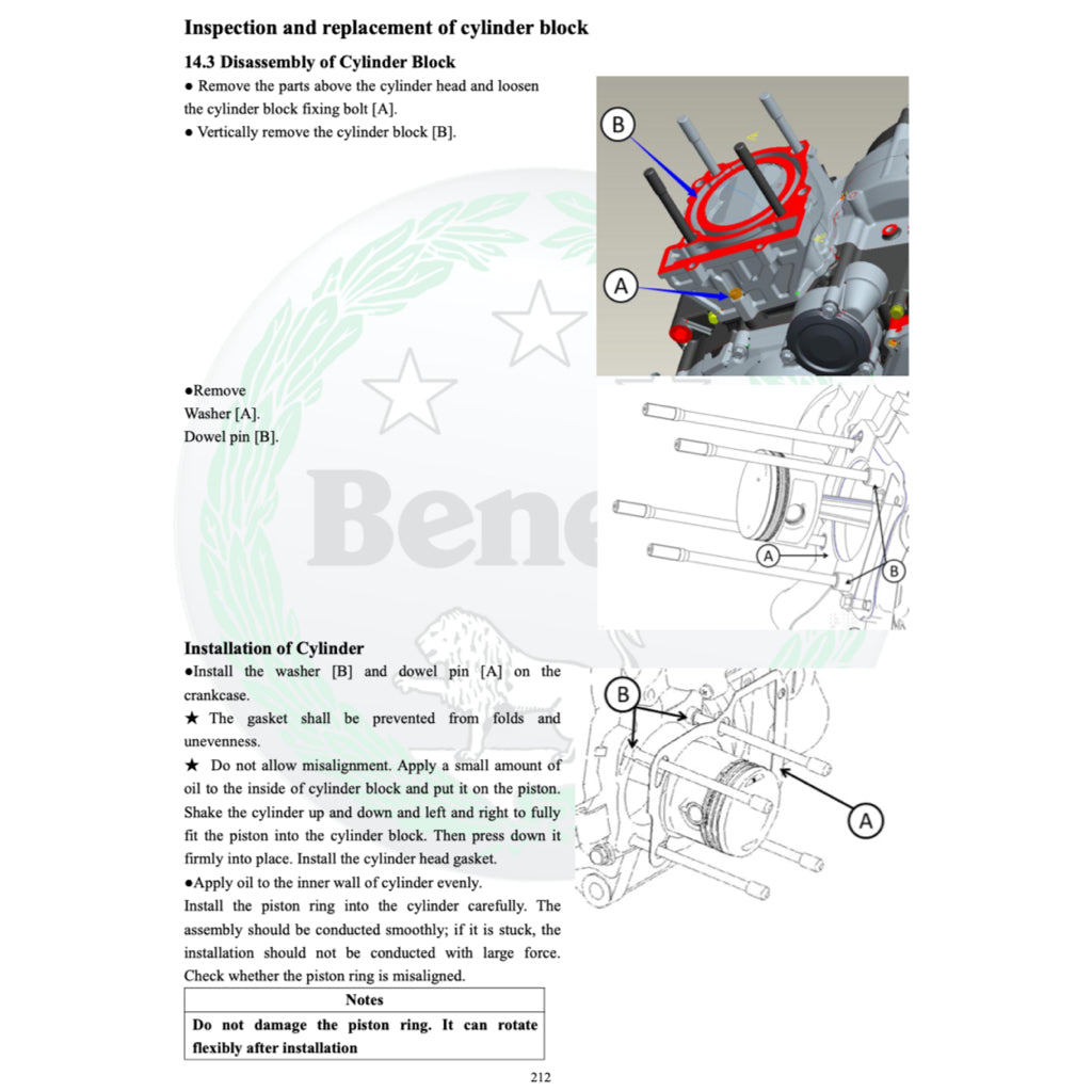 BENELLI TRK 251 (2019+) SERVICE WORKSHOP MANUAL + PARTS CATALOGUE + OWNER MANUAL - Image 8