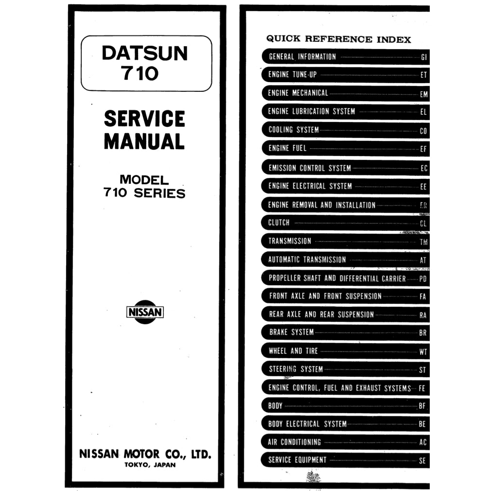 DATSUN VIOLET 710 (1973-1977) SERVICE WORKSHOP MANUAL - Image 3