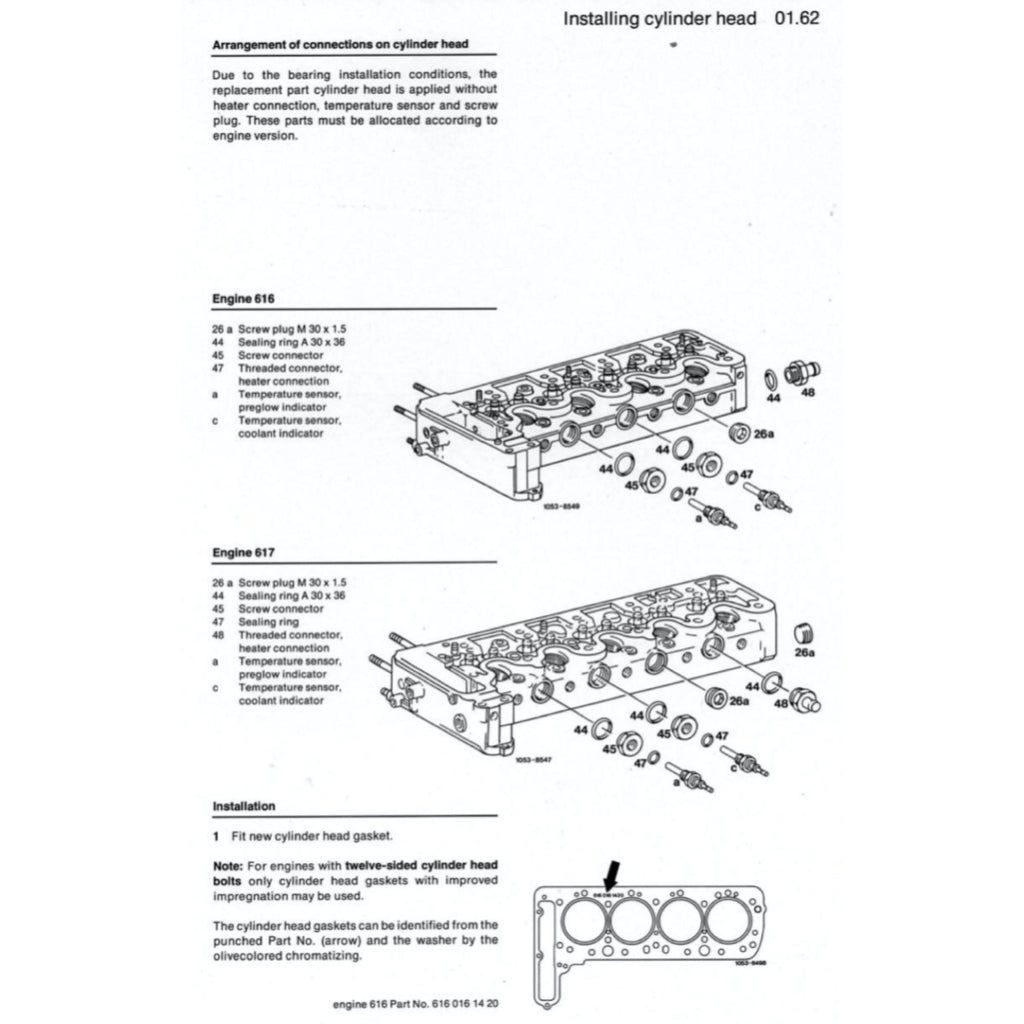 MERCEDES-BENZ ENGINE OM615 / 616 /617 SERVICE REPAIR MANUAL - Image 10