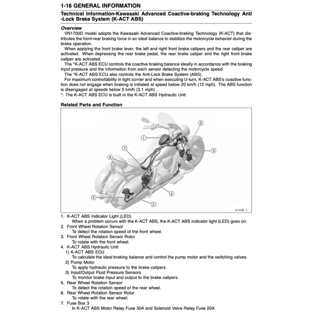 KAWASAKI VULCAN 1700 VN1700 (2009-2017) SERVICE WORKSHOP MANUAL + PARTS CATALOGUE + OWNER'S MANUAL - Image 8