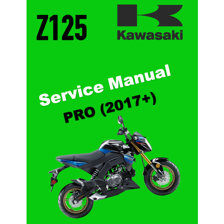 KAWASAKI Z125 / PRO (2017+) SERVICE WORKSHOP MANUAL + OWNER'S MANUAL - Image 2