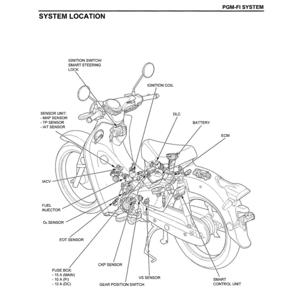HONDA C125 SUPER CUB (2019+) SERVICE WORKSHOP MANUAL + PARTS CATALOGUE + OWNER'S MANUAL - Image 6