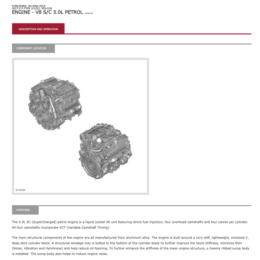 JAGUAR F-TYPE X152 (2013-2023) SERVICE WORKSHOP MANUAL - Image 8