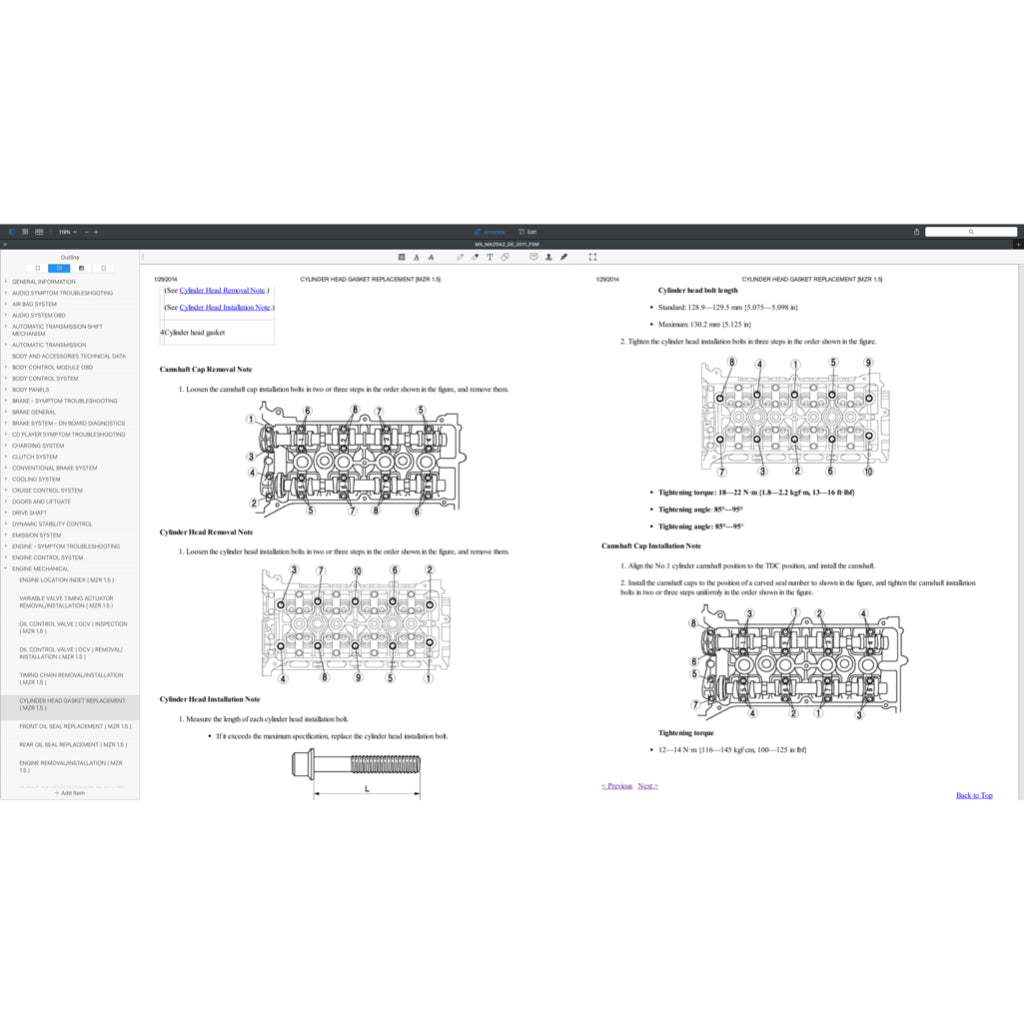 MAZDA 2 DE/DH (2007-2014) SERVICE WORKSHOP MANUAL - Image 8