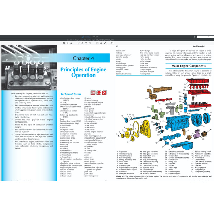 DIESEL TECHNOLOGY FUNDAMENTALS, SERVICE, REPAIR - ANDREW NORMAN, 8TH ED., 2016 - Image 10