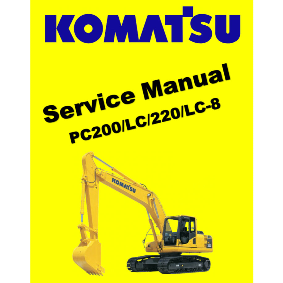 KOMATSU PC200/210/220/25 LC-6 SERVICE WORKSHOP MANUAL + PARTS CATALOGUE