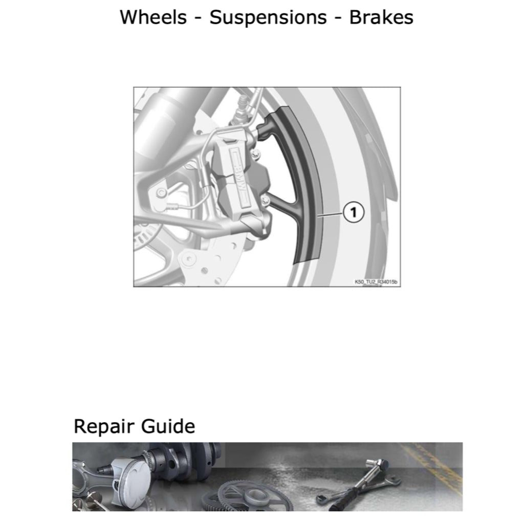 BMW R1250 GS K50 (2019-2023) SERVICE WORKSHOP MANUAL + PARTS CATALOGUE - Image 9