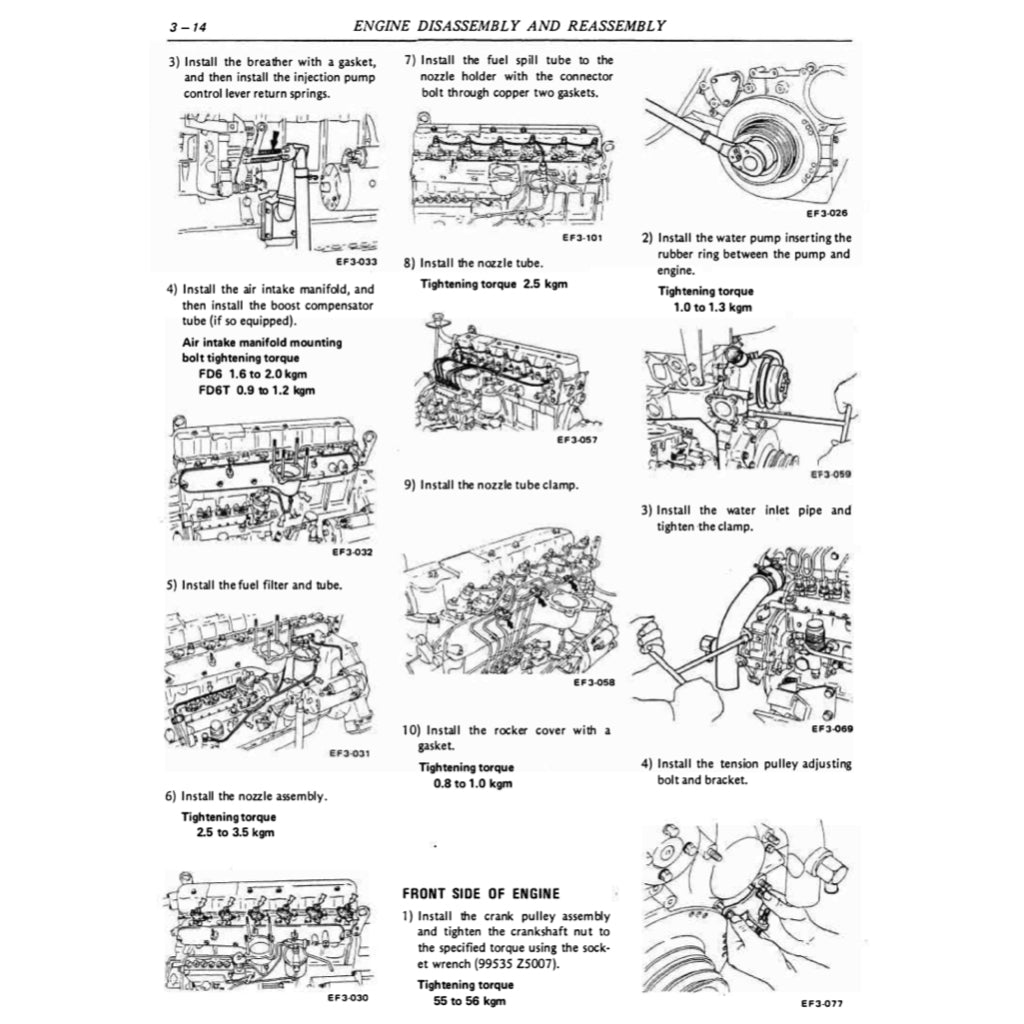NISSAN UD DIESEL ENGINE FD6 / FD6T SERVICE REPAIR MANUAL - Image 8