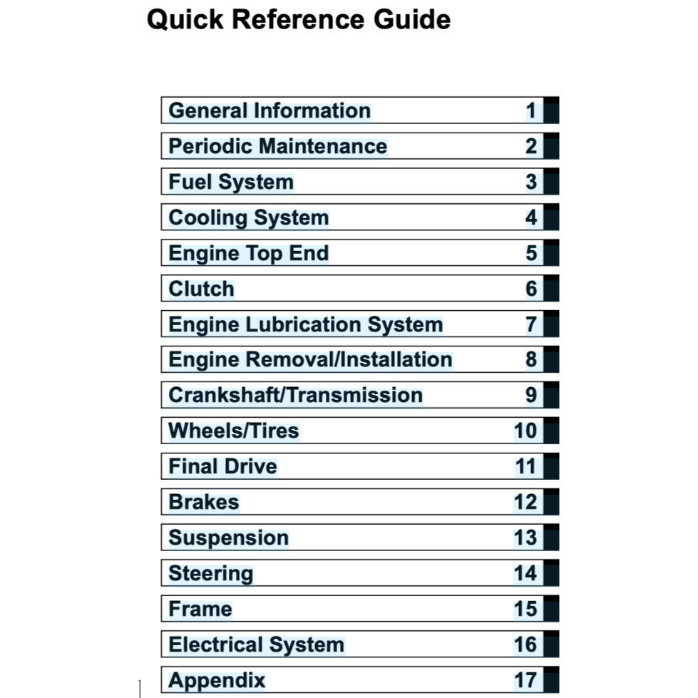 KAWASAKI BAJAJ PULSAR 200NS (2013+) SERVICE WORKSHOP MANUAL + PARTS CATALOGUE+ OWNER'S MANUAL - Image 3