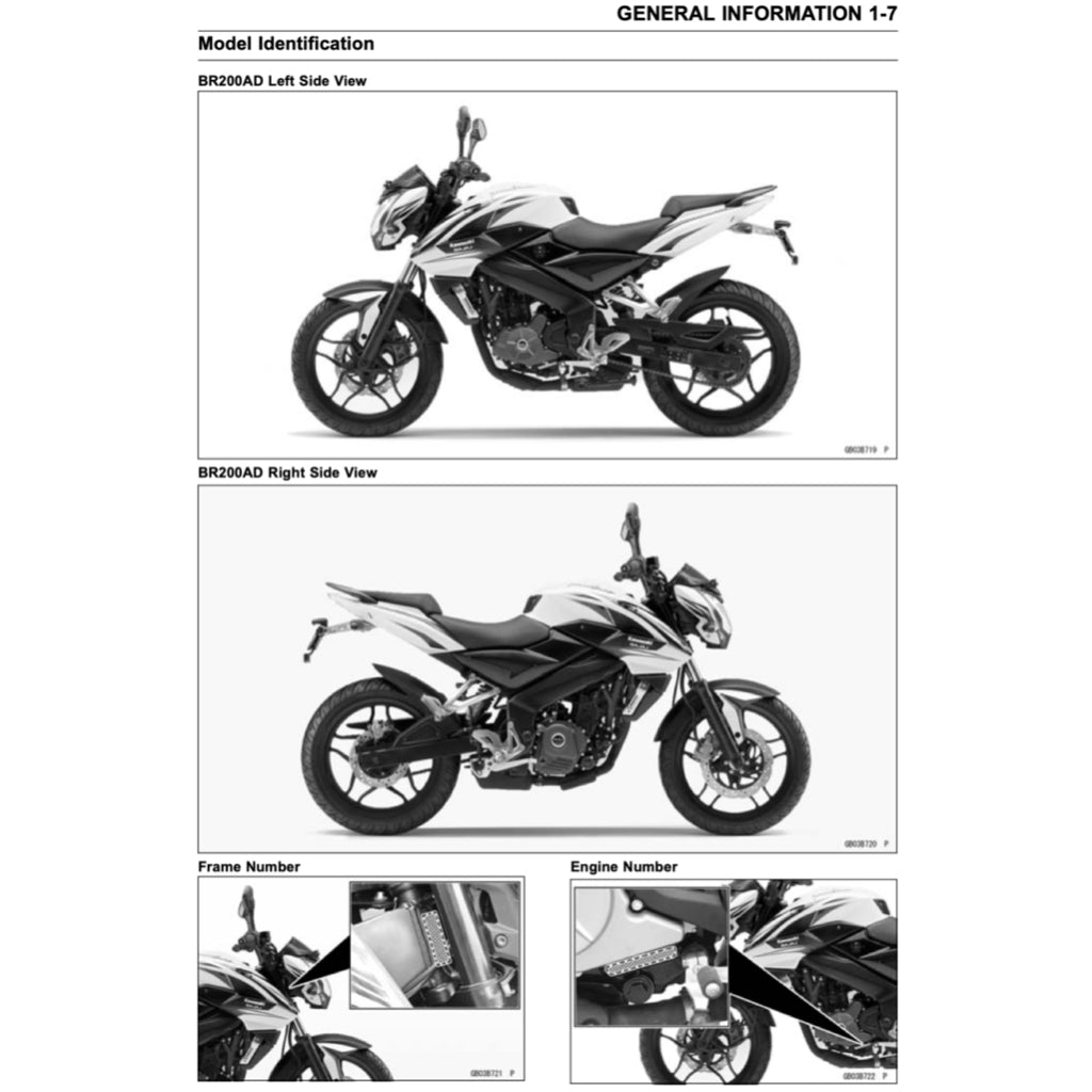 KAWASAKI BAJAJ PULSAR 200NS (2013+) SERVICE WORKSHOP MANUAL + PARTS CATALOGUE+ OWNER'S MANUAL - Image 4