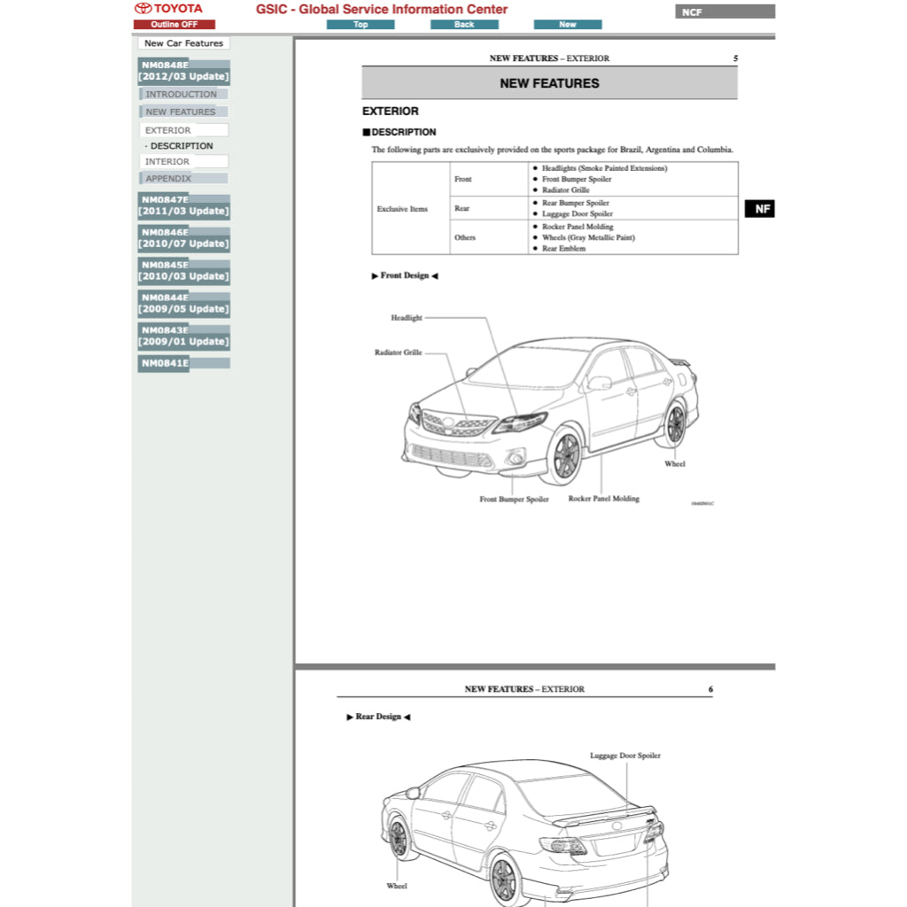 TOYOTA COROLLA ALTIS E141 (2010-2013) SERVICE WORKBOOK WORKSHOP MANUAL - Image 8