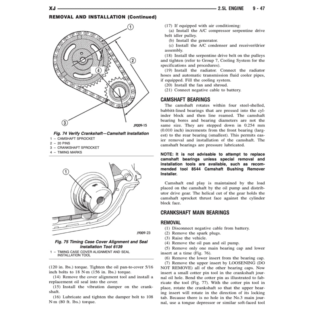 JEEP CHEROKEE XJ (1995-2001) SERVICE WORKSHOP MANUAL - Image 7