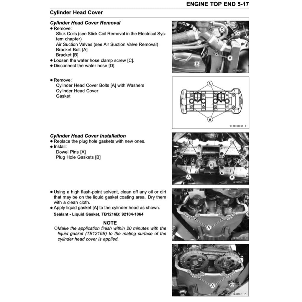 KAWASAKI ZR1000 (2017-2022) SERVICE WORKSHOP MANUAL + PARTS CATALOGUE - Image 8
