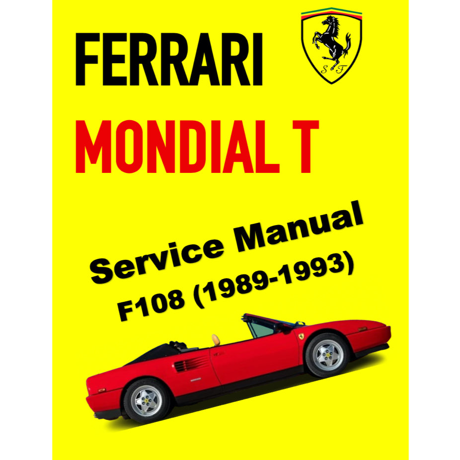 FERRARI MONDIAL T F108 (1989-1993) SERVICE Workshop Manual + PARTS CATALOGUE - Image 2