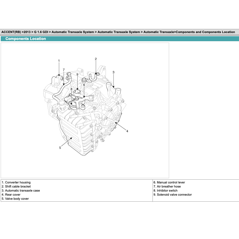HYUNDAI ACCENT SOLARIS RB/RC (2011-2018) SERVICE WORKSHOP MANUAL - Image 7