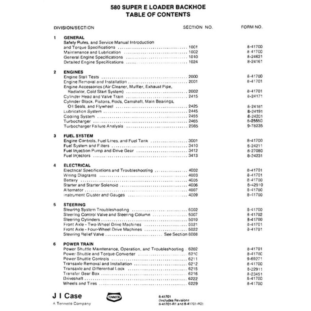 CASE 580E 580SE LOADER BACKOE SERVICE WORKSHOP MANUAL+ PARTS CATALOGUE - Image 3