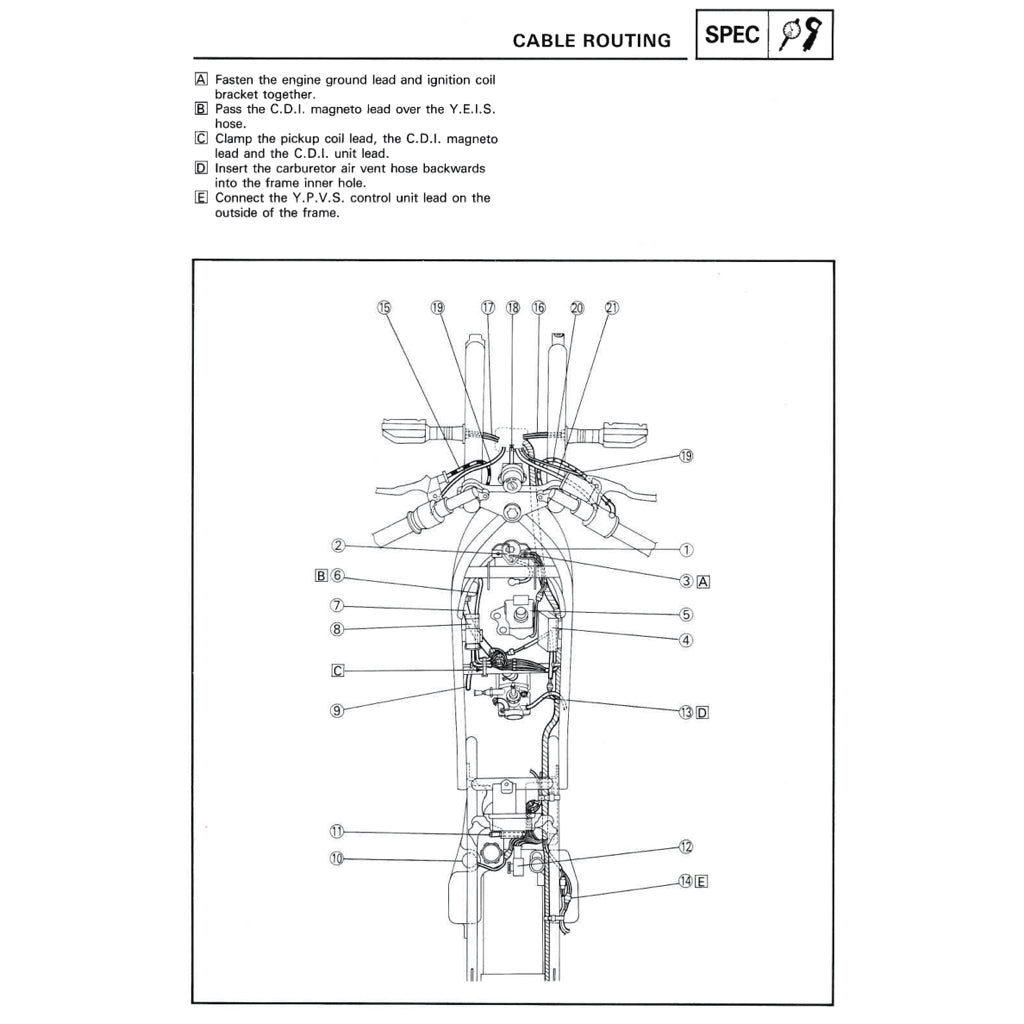 YAMAHA TZR125 (1987-1996) SERVICE WORKSHOP MANUAL + PARTS CATALOGUE + OWNER'S MANUAL - Image 10