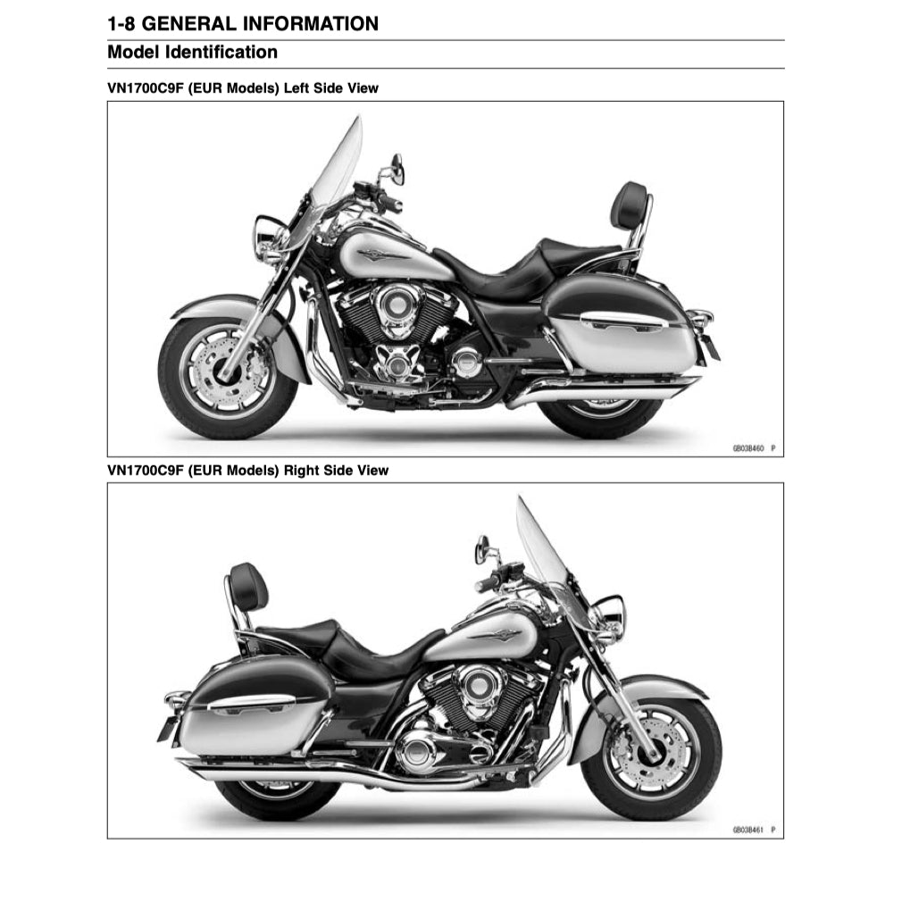 KAWASAKI VULCAN 1700 VN1700 (2009-2017) SERVICE WORKSHOP MANUAL + PARTS CATALOGUE + OWNER'S MANUAL - Image 3