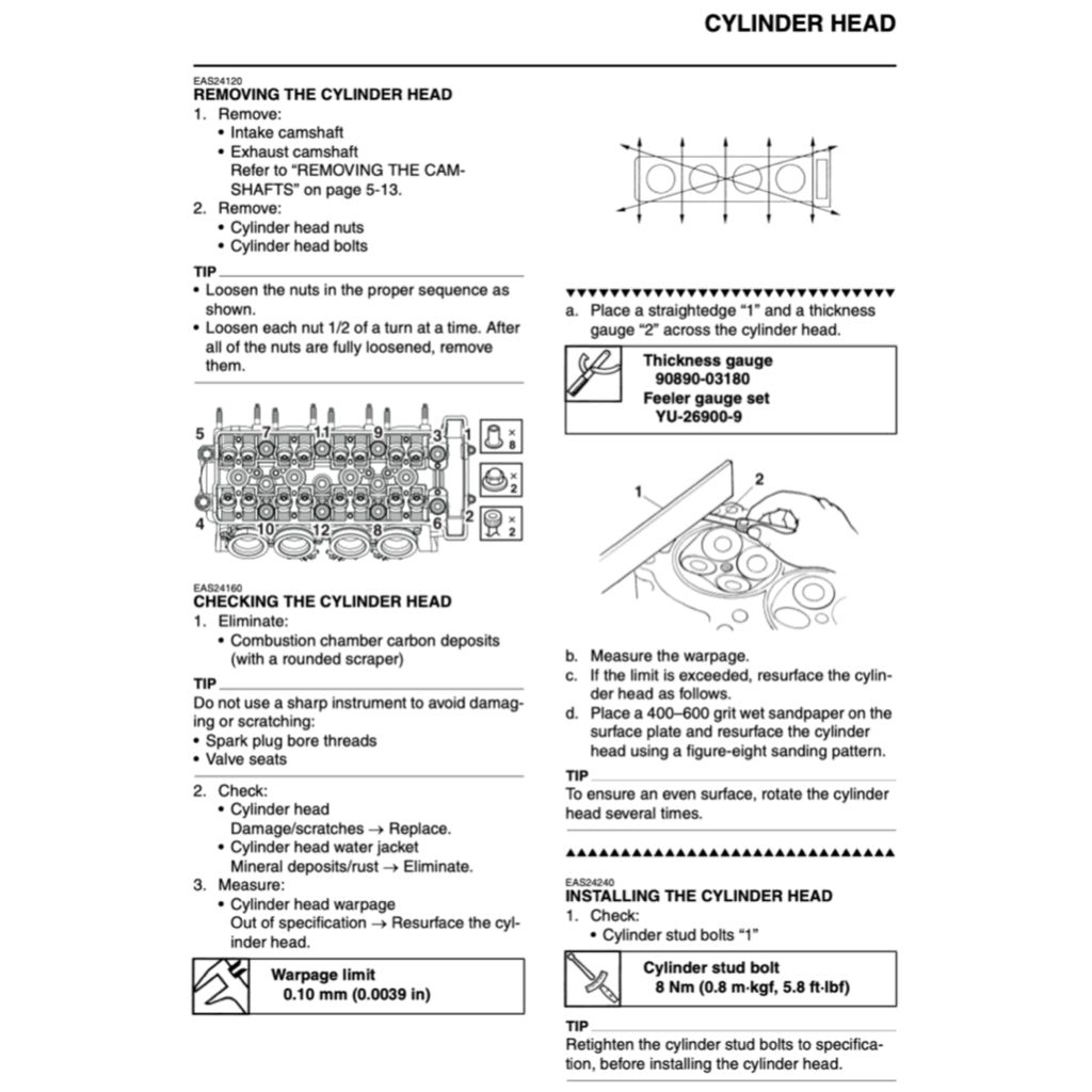 YAMAHA FZ8N FZ8 FAZER8 FAZER 8 (2010-2015) SERVICE WORKSHOP MANUAL + OWNER'S MANUAL - Image 10